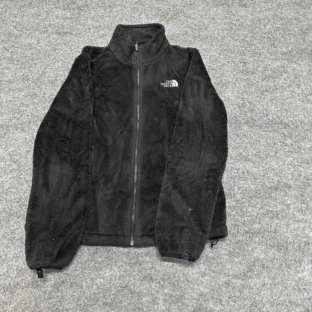 The North Face Fleece Jacket Womens M Black Osito Full Zip Fuzzy Warm Outdoor